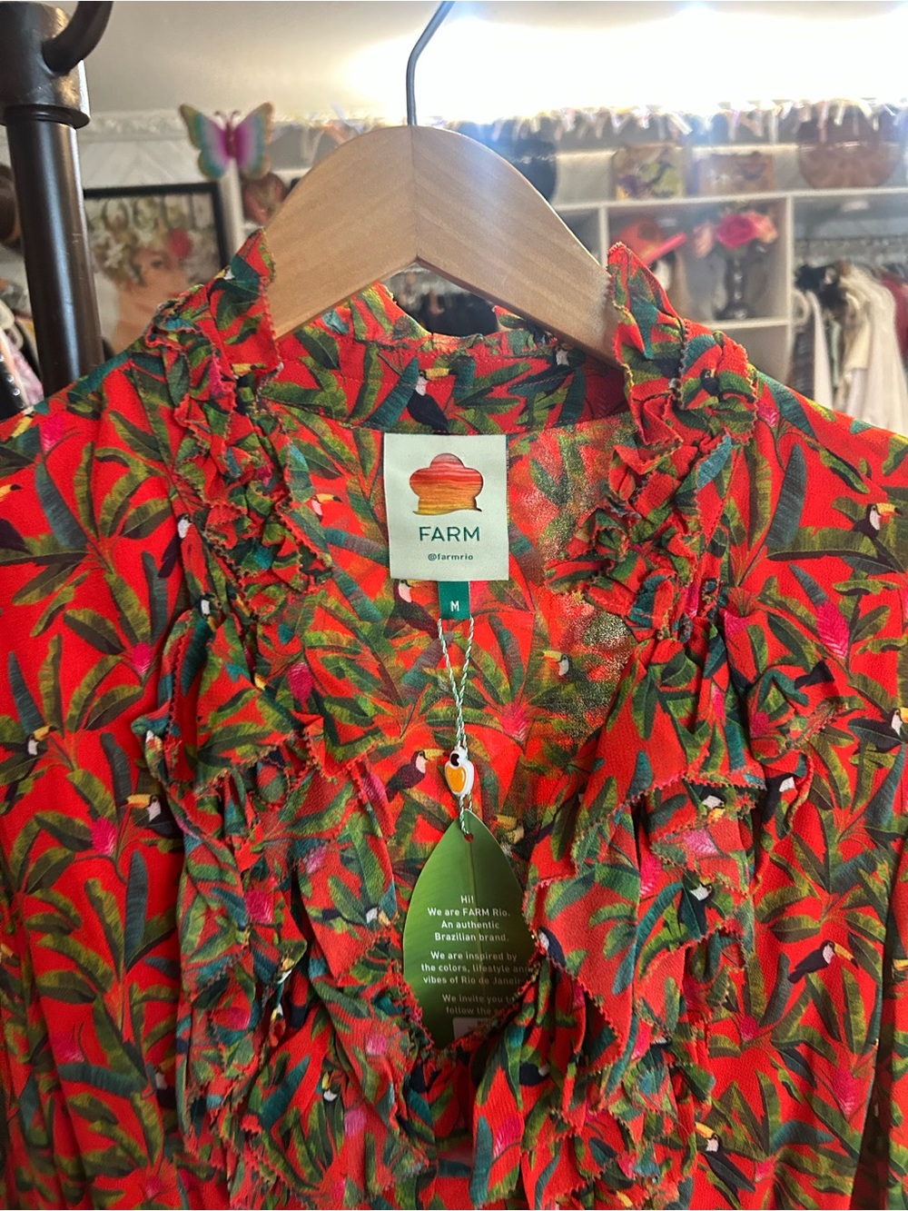 FARM Rio Tucano Paradise tropical print Mini Dress - Picture 3 of 8